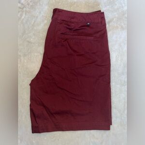 Nike Men's Dark Red Flat Front Shorts